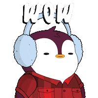 Penguin Wow Sticker by Pudgy Penguins