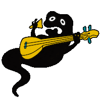 Ghost Guitar Sticker