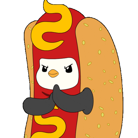 Penguin Partying Sticker by Pudgy Penguins