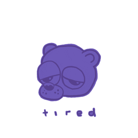 Sad Worn Out Sticker