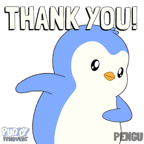 Thank You So Much Sticker by Pudgy Penguins