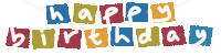 Greeting Happy Birthday Sticker