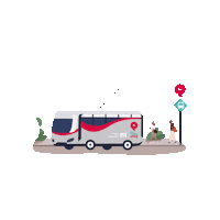 Travel Bus Sticker by Sila Qatar