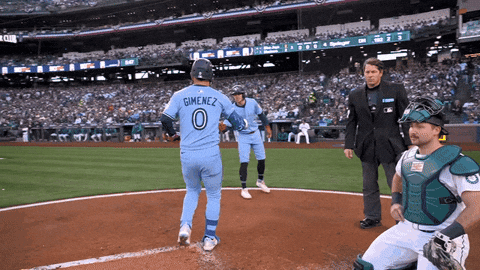 High Five Lets Go GIF by Toronto Blue Jays