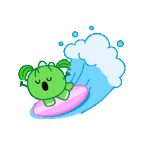 Vacation Surf Sticker by DINOSALLY