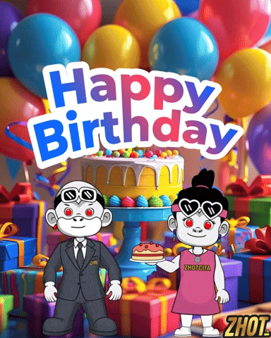 Celebration Birthday GIF by Zhot