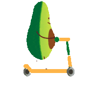 Avocado Running Sticker by HeyAvo