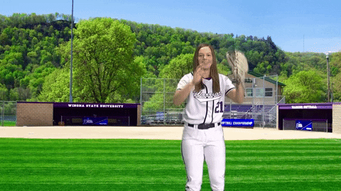 Warriors Softball GIF by WinonaStateATH