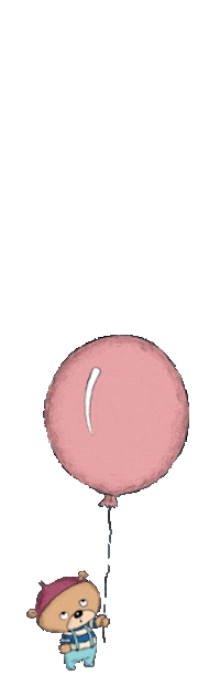 Leylek teddy balon ayıcık simbi Sticker