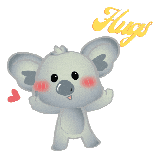 jcusingapore giphyupload love hugs koala Sticker