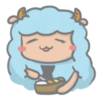 marukolifeday eat kumo 吃飯 Sticker