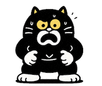 黑貓 吃飯 Sticker