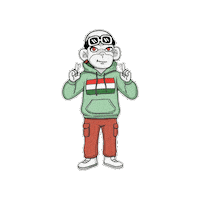 Red Eyes Animation Sticker by Zhot
