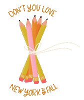 New York Fall Sticker