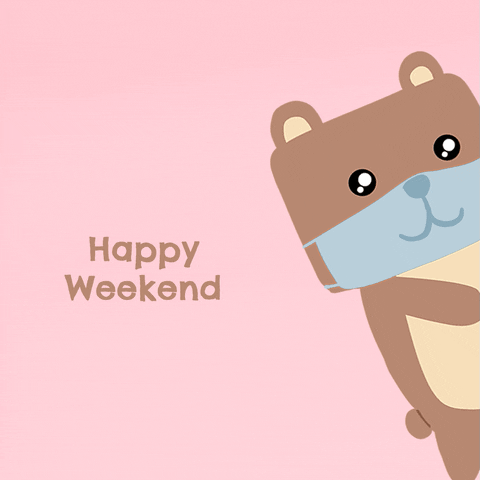 kotakata_ happy bear weekend mask GIF