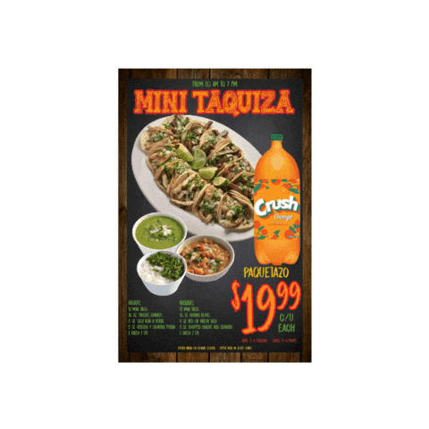 Mexican Food Tacos Sticker by La Michoacana Meat Market