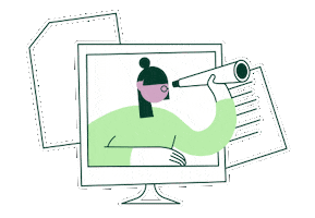 Work From Home Illustration Sticker by NehNah