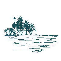 gotobrandgirl beach ocean island palm tree Sticker