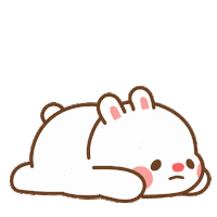 Bored Bunny Sticker by Tonton Friends