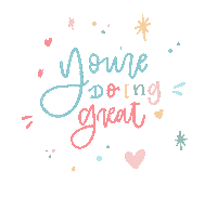 lovelyletteringcorner stars hearts colorful lettering Sticker