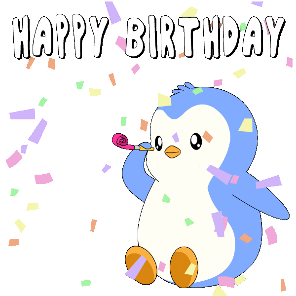 Happy Birthday Party Sticker by Pudgy Penguins