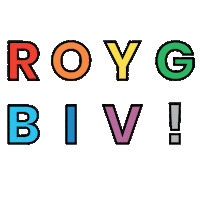 rainbow colors Sticker by Color Factory