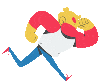 animation running Sticker by Yimbo