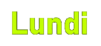 Lelili lundi vendredi mardi dimanche Sticker