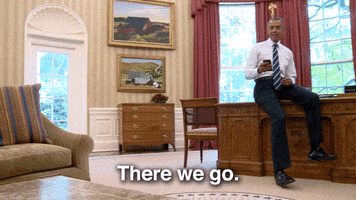 there we go text GIF by Obama
