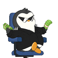 Im Rich Make It Rain Sticker by Pudgy Penguins