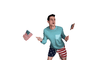Happy American Sticker by Matt Tolbert