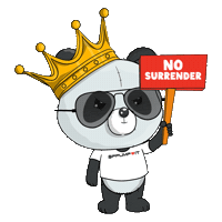 Never Give Up Confidence Sticker by PandaPals
