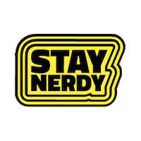 scienceworldca black yellow science nerd Sticker