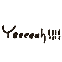 Happy イエイ Sticker