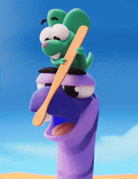 Friendship Brushing GIF by Claynosaurz