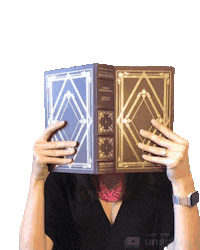 jennrobbins reading jenn reading book jenn robbins Sticker