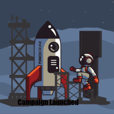 Blast Off Spaceship GIF by PunchDrunk Digital