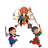 Flowers Navratri Sticker by Chhota Bheem