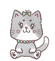 Say Hi Cat Sticker