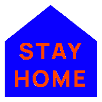 joi_stack stay home social distance flatten the curve back away Sticker