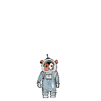 spaceman launching Sticker by Soft Gallery