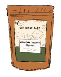 nomnomnotdairy vegan brownies veganbrowniemix nomnomnotdairy Sticker