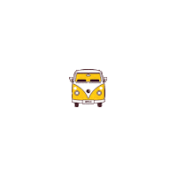 Vw Bus Sticker by HIPPEAS