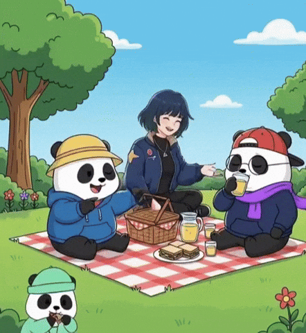 Beautiful Day Friends GIF by Pandu Pandas