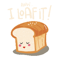 tokooci love food romantic bread Sticker