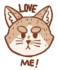 Sketchy-Saram love cat kitty doodle Sticker