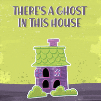 PositivelyGhostly animation cartoon eyes house GIF