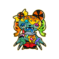 1Peloltte halloween kawaii character candy Sticker
