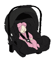 Car Seat Girl Sticker