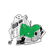 Apple Scissors Sticker by AOK Bremen/Bremerhaven